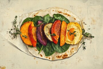 Roasted Vegetable Wrap