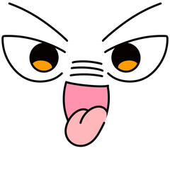 Cartoon face character