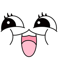 Cartoon face character