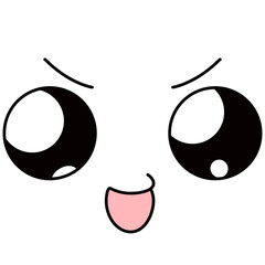 Cartoon face character