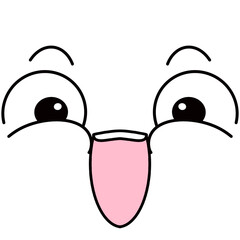 Cartoon face character
