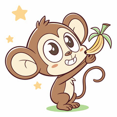 Cute Cartoon Monkey Clipart
