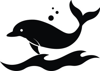 vector illustration of a dolphin