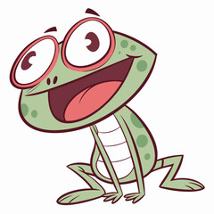 Naklejka premium Funny Frog Character Vector 