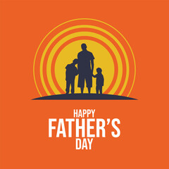 Happy Father's Day Poster, Social Media, Greeting Card template.