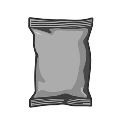 Black salt sachet mockup for food packaging design. This realistic black salt sachet package is perfect for spice or seasoning product branding.