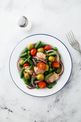 Nicoise salad with tuna and green bean