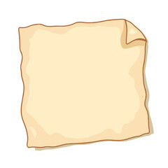 Crumpled paper note with blank space for text or image. This aged, textured paper label is perfect for vintage designs, scrapbooking, or adding a rustic touch to your projects.