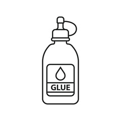 Glue stick and bottle icon in flat style. School stationery vector illustration on isolated background. Office supply sign business concept.