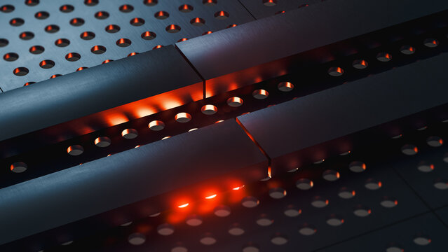 Futuristic technological abstract background with glowing elements