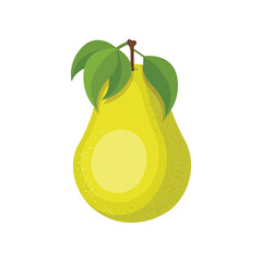 Pear icon in flat style. Fresh fruit vector illustration on isolated background. Fresh pear sign business concept.