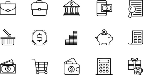 icons in trendy line style  business  e commerce   (1).eps