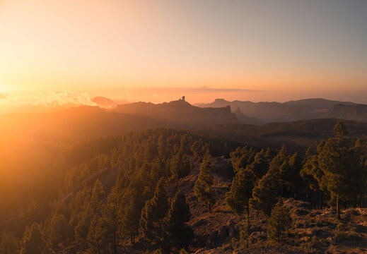 Walking day at Pico de las Nieves and Mount Teide view