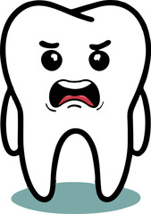 Dental care logo vector illustration with tooth, teeth and toothpaste