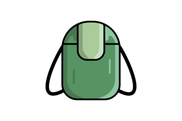 Stylish Leather Bag Vector Icon Illustration. Luxury Icon Concept Isolated Premium Vector. Flat Cartoon Style