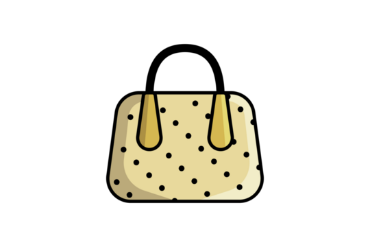 Stylish Leather Bag Vector Icon Illustration. Luxury Icon Concept Isolated Premium Vector. Flat Cartoon Style 