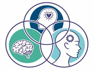 Modern Abstract Mental Health And Wellness Vector Concept Symbol