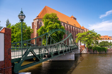 Tumski Bridge, Wroclaw, Poland.
