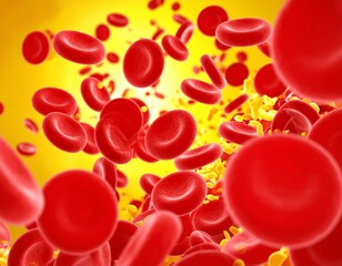 medical illustration of blood clot formation showing aggregated