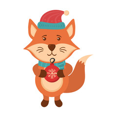 png cartoon reindeer character with red nose and santa hat cute animal christmas greeting illustration antler winter background card holiday vector

