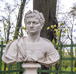 Vespasian Roman Emperor statue summer Garden St. Petersburg.