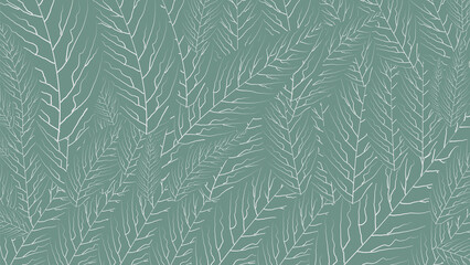 Hand Drawn Tropical Leaf Seamless Pattern