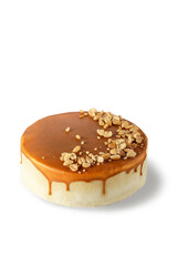 Indulge in a Delicious Caramel Topped Cake adorned with a