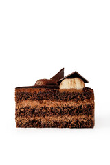 Indulge in a Decadent Chocolate Layer Cake Beautifully Adorned with