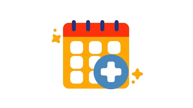 Yellow and blue calendar design for medical events or health related content. Great for scheduling or planning healthcare appointments effectively