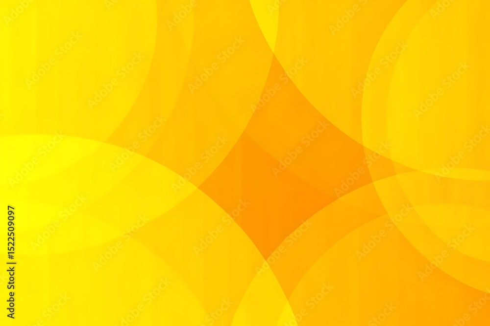 Aufkleber vibrant yellow and orange overlapping circles abstract background with a modern and geometric design