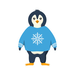 png cartoon penguin in snowy winter landscape with smiling face ice mountain cute arctic animal children friendly illustration fun digital art

