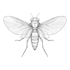 Fototapeta premium cicada, insect, animal, vector, transparent background, creature, cicadidae, isolated, nature, wings, small