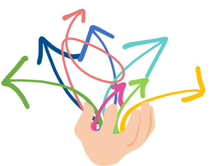 アイデアがひらめくグラフィック素材イラスト