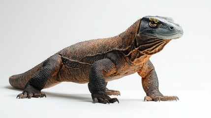 Obraz premium Futuristic Reptile Fantasy Creature with Prehistoric Lizard Features: A 3D Rendering of Mythical Hybrid with Realistic Scaly Skin and Lifelike Texture