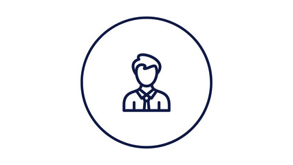 Businessman. ine Icon. Vector Stock Illustration