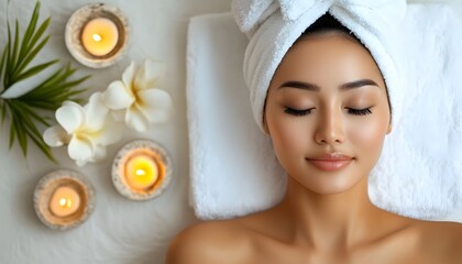Woman relaxing during a spa treatment.
