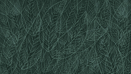 Hand Drawn Tropical Leaf Seamless Pattern