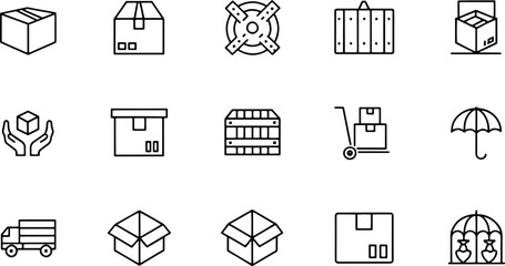 delivery icon set contains open box  package retur (1).eps