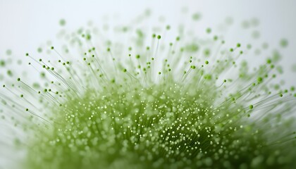 Close-up view of a cluster of delicate, light-green filaments.