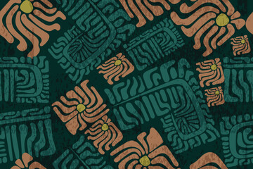 vintage abstract floral pattern or square floral pattern