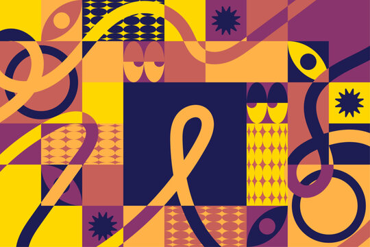 Pattern abstrait g&eacute;om&eacute;triques aux couleurs satur&eacute;es. Un arri&egrave;re-plan vectoriel de style moderne, affiches, flyers, banni&egrave;res pour festivals