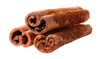 Close up shot of cinnamon sticks on black background spice and flavor