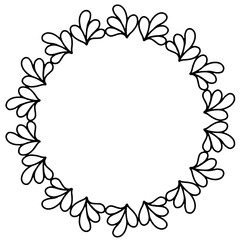 black and white floral frame