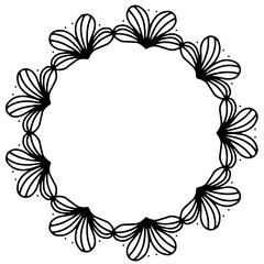 black and white floral frame