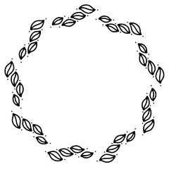 black and white floral frame