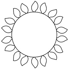 black and white floral frame