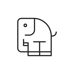 elephant logo simple line