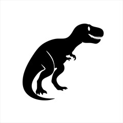 T-rex Silhouette Logo, Side View, Tyrannosaurus Rex Illustration, Clean and Minimal Design
