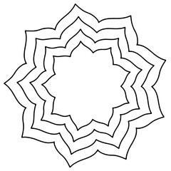 black and white star shape