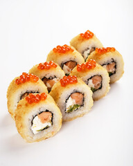 Delicious and tantalizing Sushi Rolls filled with fresh Salmon and
